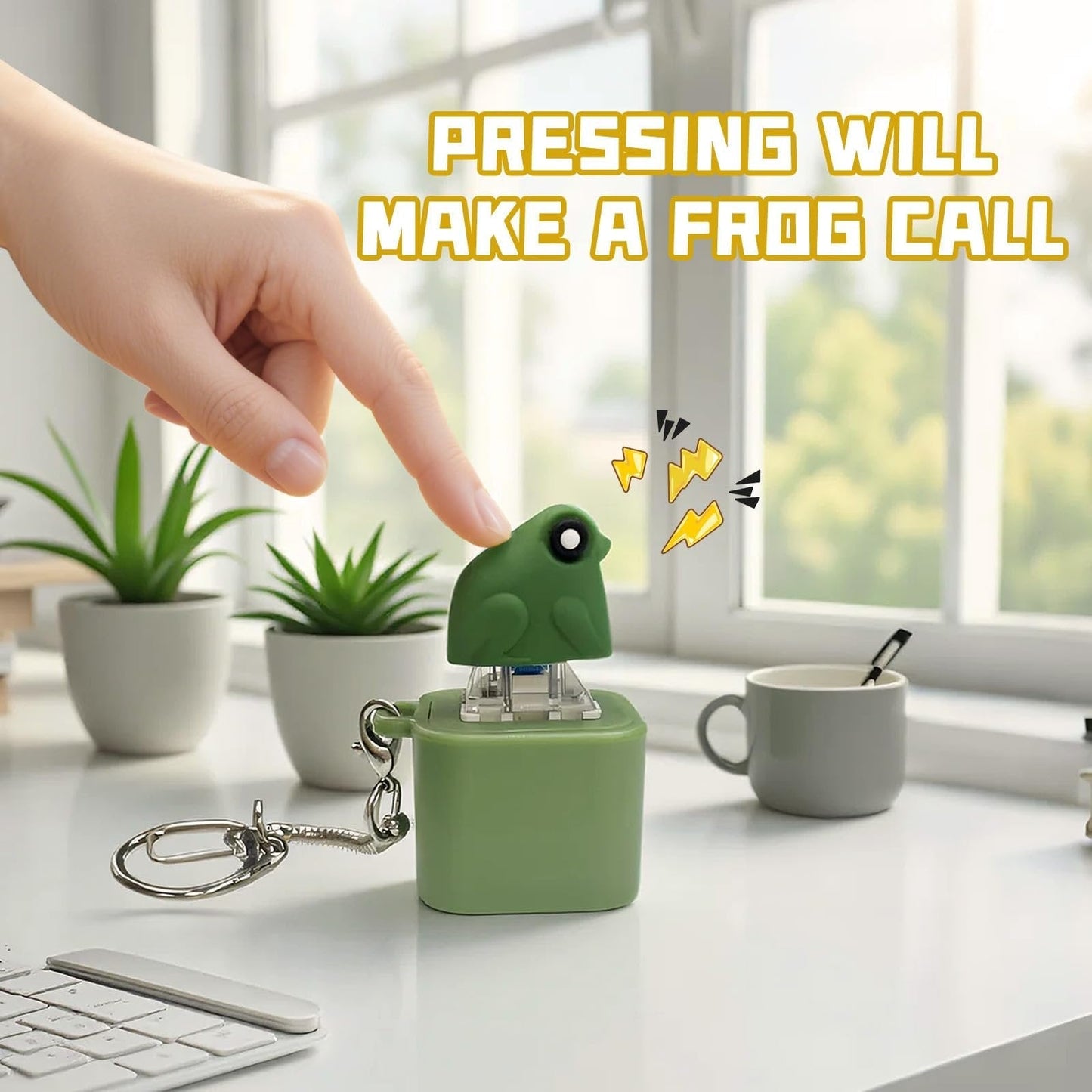 đ„Heta erbjudanden - Upp till 50% rabattđ„Frog Croak Fidget-leksak - Uppladdningsbar GrodkvĂ€kande Nyckelring, GrodkvĂ€kande Stresslindrare med FĂ€rgade Ljus, Rolig och BĂ€rbar Ă
ngestlindrande Leksak
