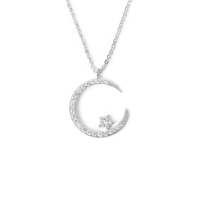 ✨ Moon Star Halsband - Nu 49% rabatt! 💫 🌙Romantisk stjärnljusdesign ✅ Den perfekta presenten - kommer med en lyxig ask • Halvmåne och stjärnor som fångar ljuset ✨