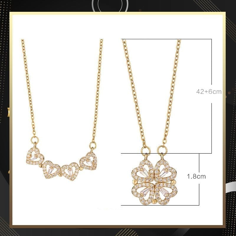 đBĂ€sta julklappenđ Lyckobringande fyrklöver & hjĂ€rtformat halsband