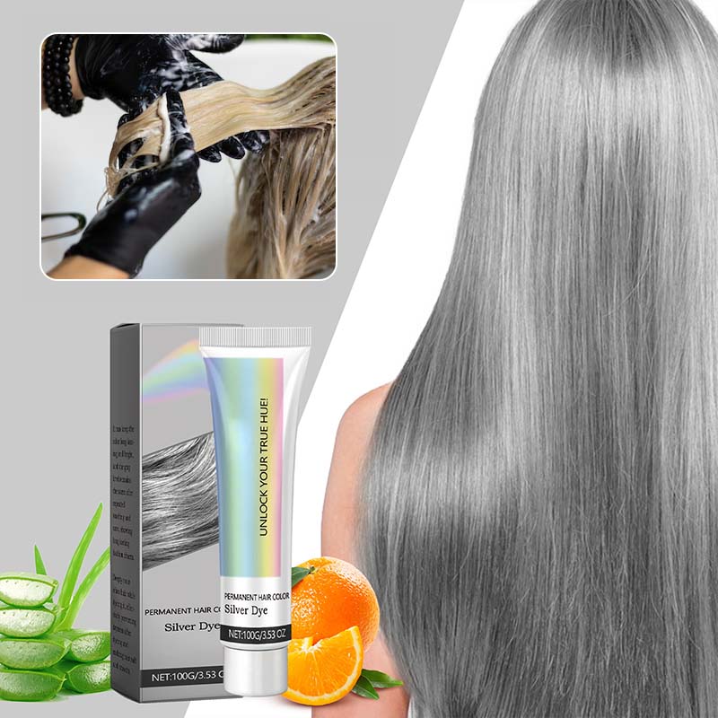 𩳠Skapa en frĂ€sch och naturlig silverlookâš 2-i-1 silverhĂ„rfĂ€rg â med rena nordiska vĂ€xtextrakt