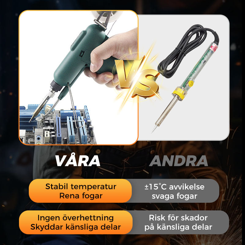 🔥 80W SUPER-SVETSPISTOL 🔧 💨 Snabb uppvärmning på bara 30 SEKUNDER! 🎯 Professionell precision för: ✅ Små reparationsjobb ✅ Elektronikfix ✅ DIY-projekt