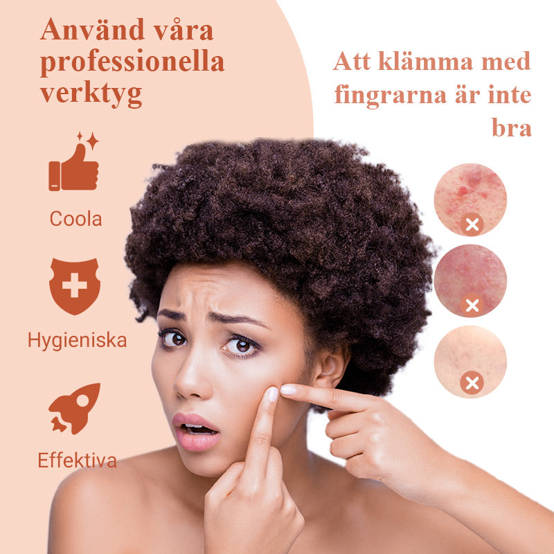 ⚕️ Professionell hudvård! ✨ Medicinskt stålkit för borttagning av pormaskar, 7 delar