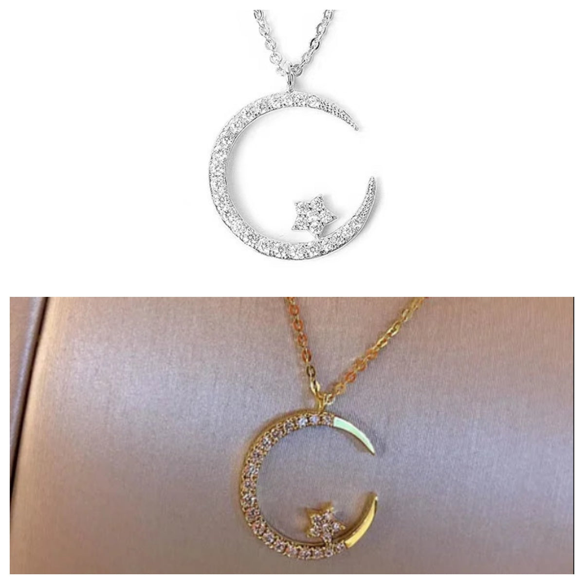 ✨ Moon Star Halsband - Nu 49% rabatt! 💫 🌙Romantisk stjärnljusdesign ✅ Den perfekta presenten - kommer med en lyxig ask • Halvmåne och stjärnor som fångar ljuset ✨