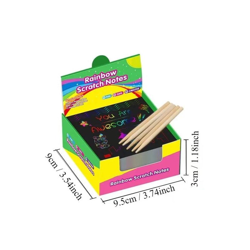 đ
Julklapp 61%OFF-ă100 st/1 SetăDIY Rainbow Magic Scratch Paper Art Set
