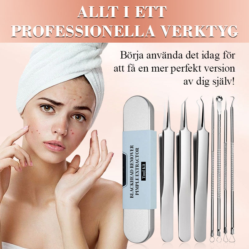 ⚕️ Professionell hudvård! ✨ Medicinskt stålkit för borttagning av pormaskar, 7 delar