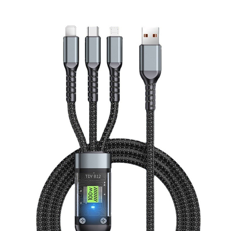 ⚡ 4-i-1 snabbladdningskabel 3A supersnabb laddning📱💻🔌