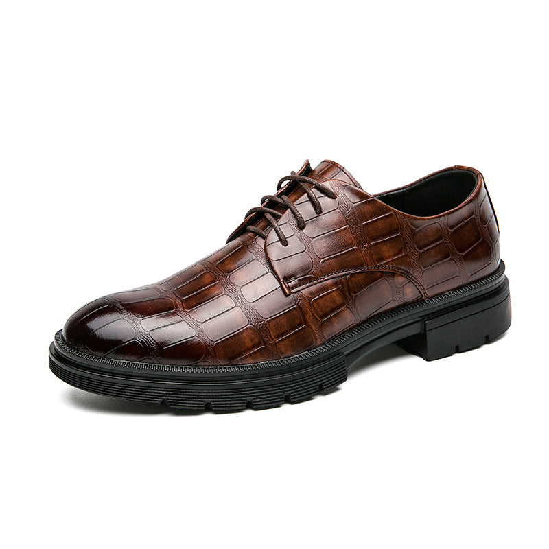 ✨ BOUTIQUE-HERR SKOR MED KROKODILTRYCK 👞💼 🐊 Elegans & Komfort i Svensk Design ✨