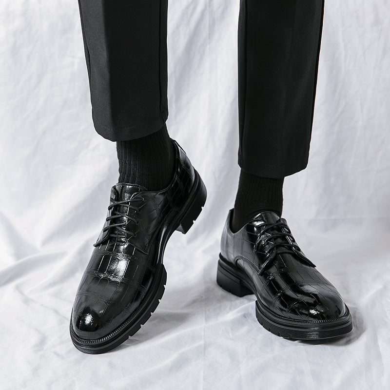 ✨ BOUTIQUE-HERR SKOR MED KROKODILTRYCK 👞💼 🐊 Elegans & Komfort i Svensk Design ✨