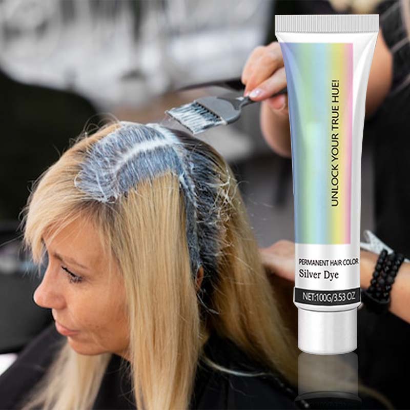 𩳠Skapa en frĂ€sch och naturlig silverlookâš 2-i-1 silverhĂ„rfĂ€rg â med rena nordiska vĂ€xtextrakt