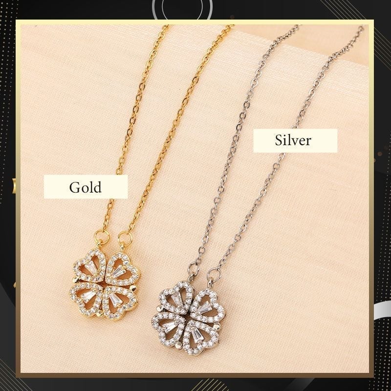 đBĂ€sta julklappenđ Lyckobringande fyrklöver & hjĂ€rtformat halsband
