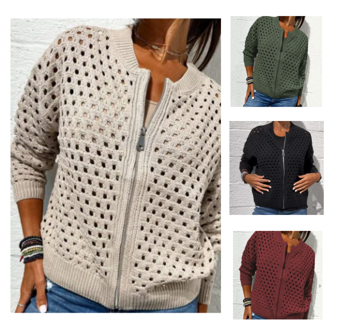 đ„ "2025 NYHET! 50% RABATT â Stilsen KnĂ€ppt Tröja med Gropbroderi! đ§¶đ"