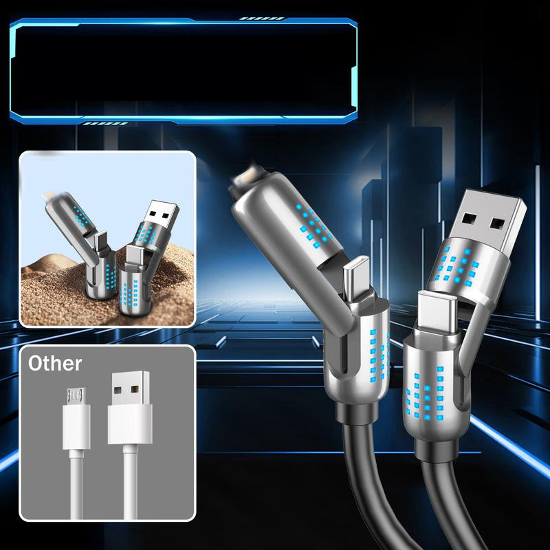 ⚡ 4-i-1 snabbladdningskabel 3A supersnabb laddning📱💻🔌