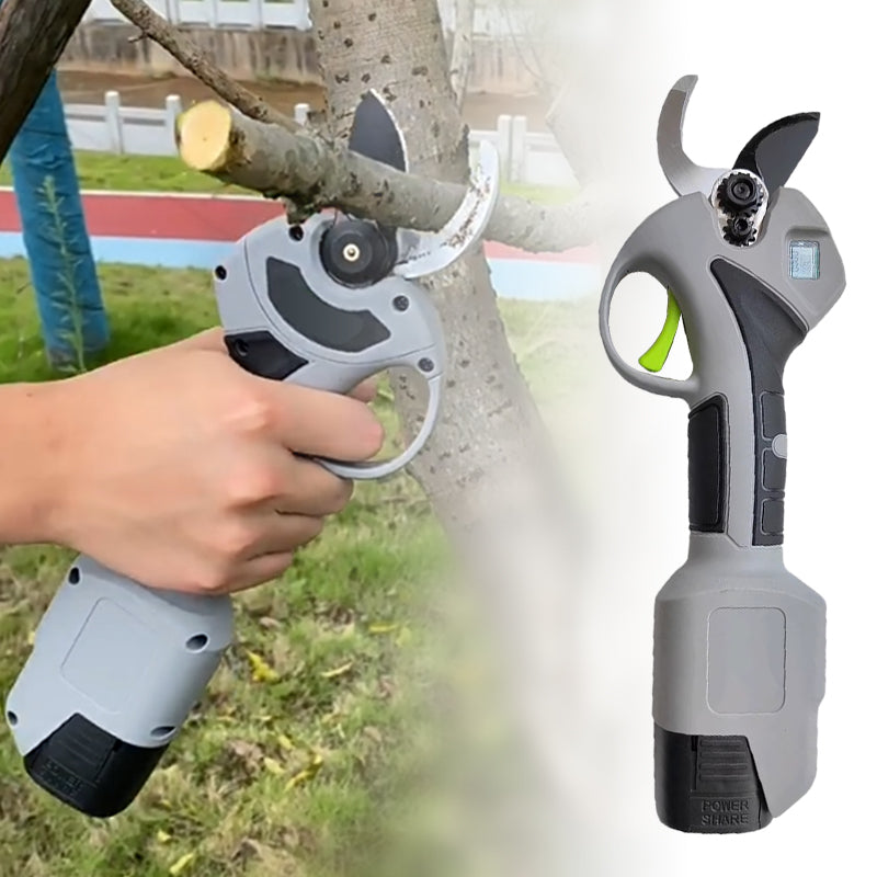 Elektrisk beskärningssax för trädgården med batteri & laddare