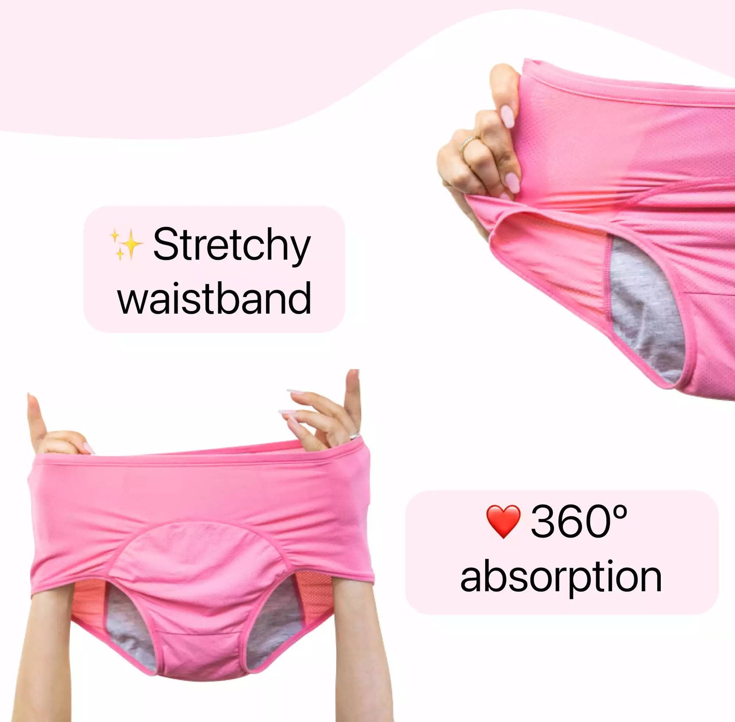 "✨ 2025 Bestseller | Höjdmiddade Läcksäkra Trosor | 3-Pack i Bambufiber 🌿"