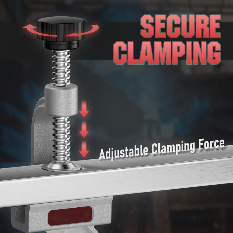 đ„ Justerbar rörklĂ€mma för svetsning och trĂ€đ§âš âïž Universal - LĂ€mplig för olika material och storlekar đȘ Super Grip - HĂ„ll stadigt medan du arbetar đš Dubbel anvĂ€ndning - Perfekt för svetsning och trĂ€bearbetning