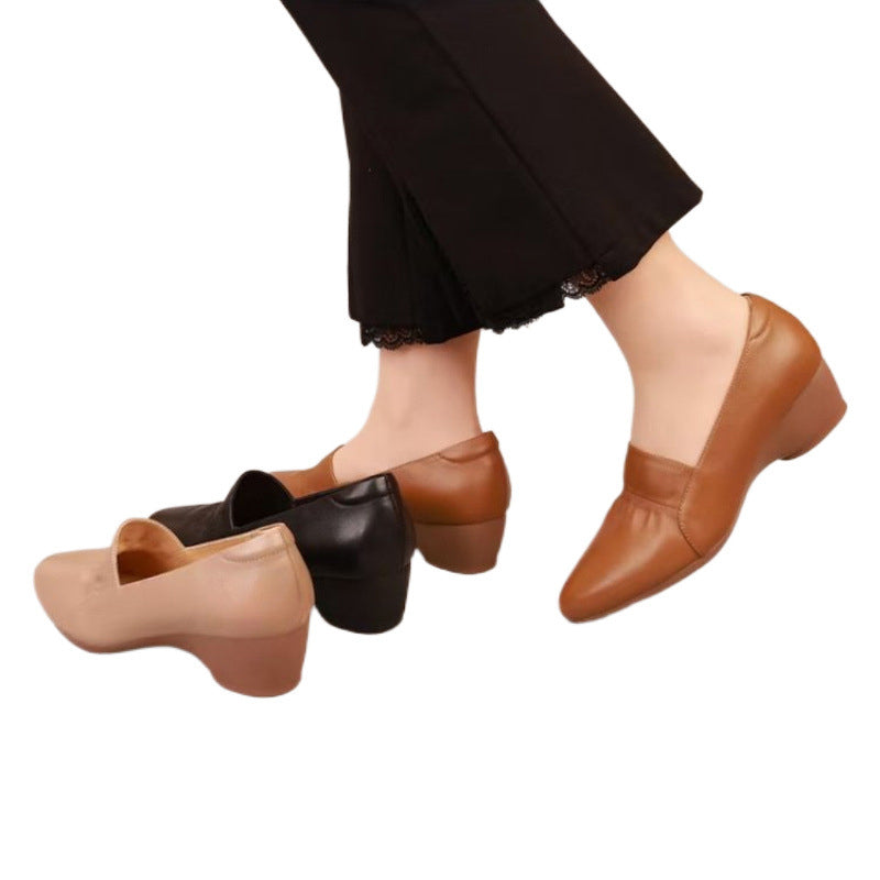 👠Miljövänliga och snygga lågklackade skor 👡 💼 Perfekt för kontoret och vardagen ✅ Super bekväma låga klackar ✅ Andningsbar innersula för allsidig komfort ✅ Elegant design, lämplig att matcha med byxor och klänningar