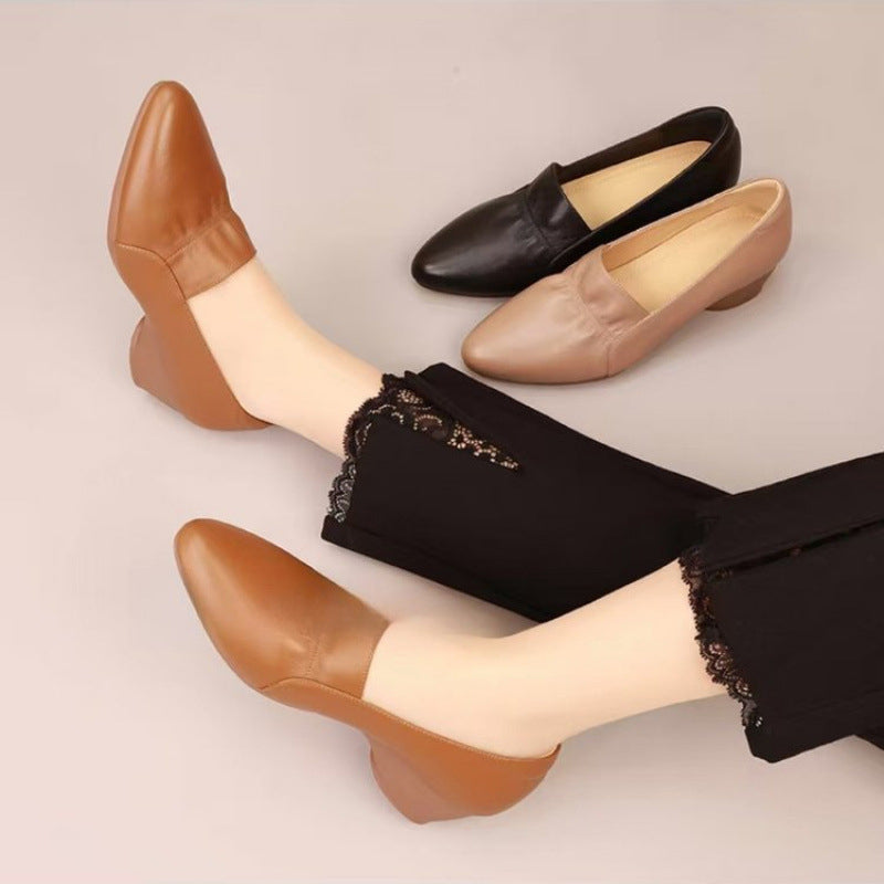 👠Miljövänliga och snygga lågklackade skor 👡 💼 Perfekt för kontoret och vardagen ✅ Super bekväma låga klackar ✅ Andningsbar innersula för allsidig komfort ✅ Elegant design, lämplig att matcha med byxor och klänningar