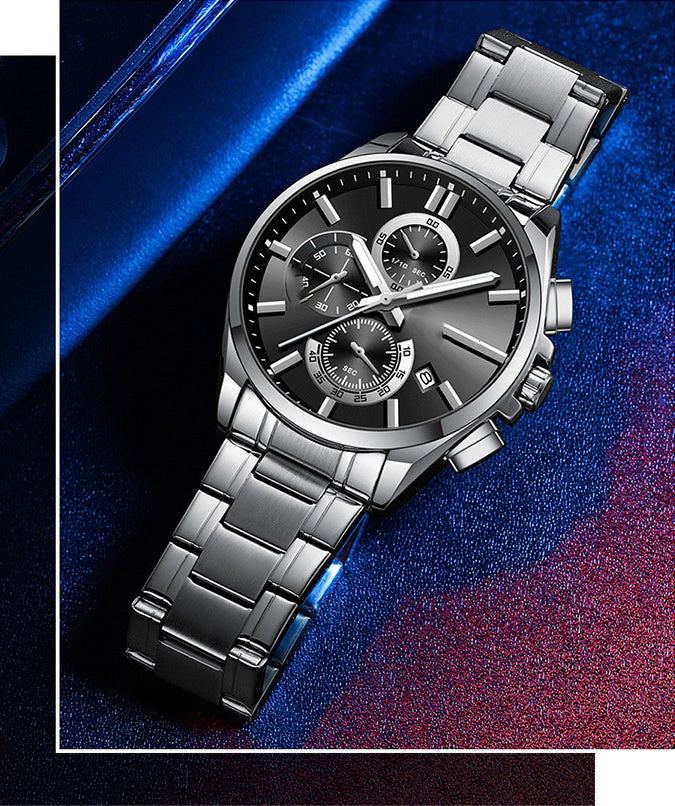 ✨ 2025 Executive Edition | Herrklocka i rostfritt stål | Svensk lyxdesign⌚