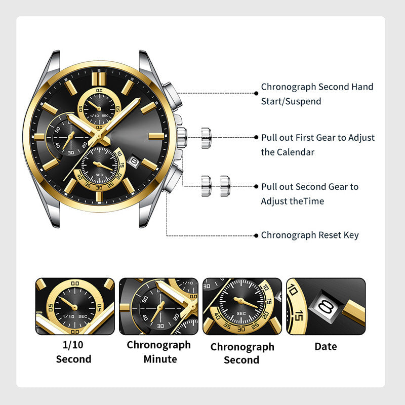 ✨ 2025 Executive Edition | Herrklocka i rostfritt stål | Svensk lyxdesign⌚