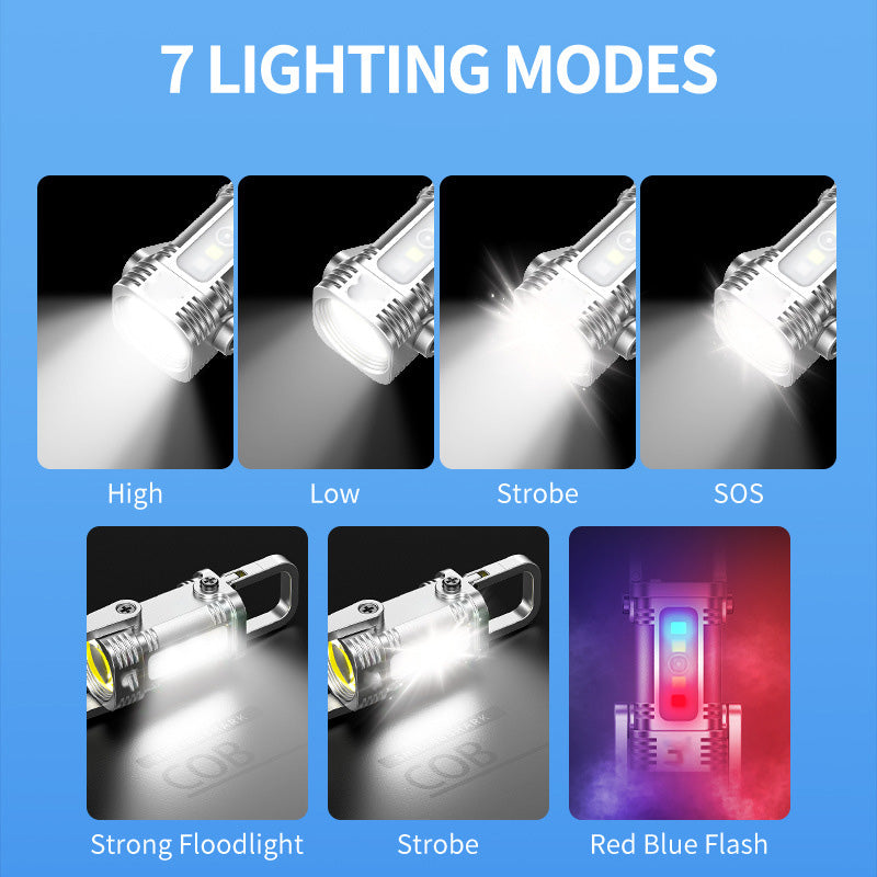 đŠBĂ€rbar uppladdningsbar ljus nyckelring ficklampa