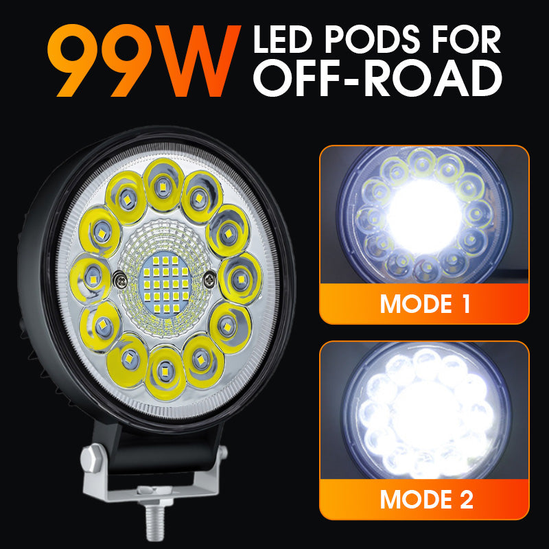 ✨💥Halva priset sista dagen💡4-tums LED-pod med 99 W för terrängbruk✨📍999 st LED-pärlor📍