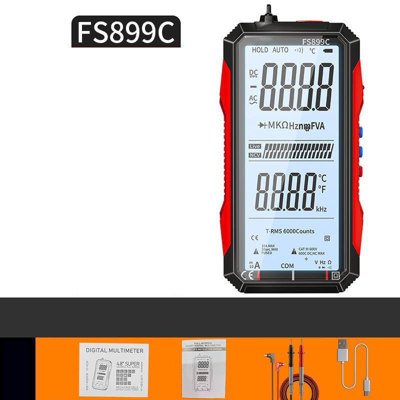 USB-oppladbart digitalt multimeter