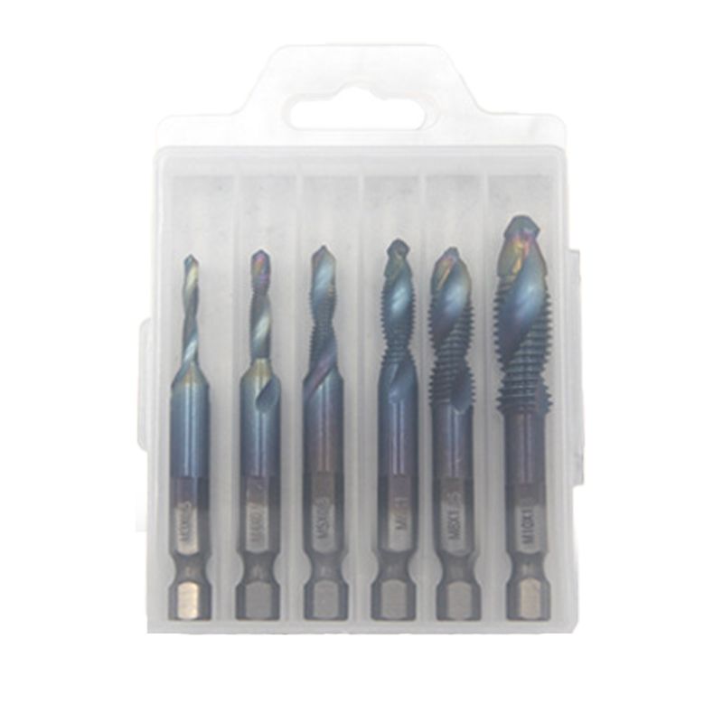 6-delars multifunktionellt spiralborrset