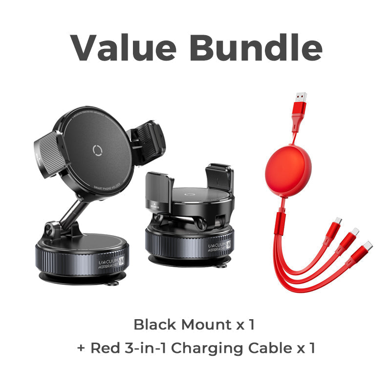 đ±đ§Č 50 % RABATT NU! â Magnetisk bilhĂ„llare med vakuumsugkopp, N55 & 1080° rotation đ