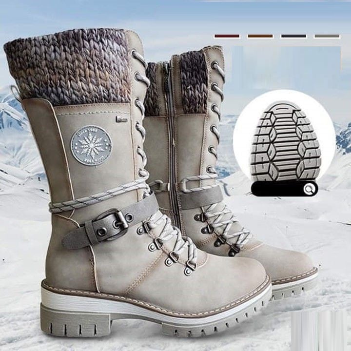 🔥Vattentäta knähöga snöstövlar för damer👢