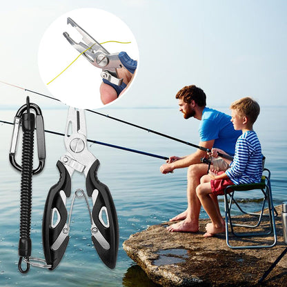 Multifunktionell fisketångset (tång + sladd mot förlust)