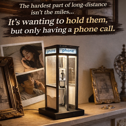 ✨ Vintage telefonkiosk-stämningslampa