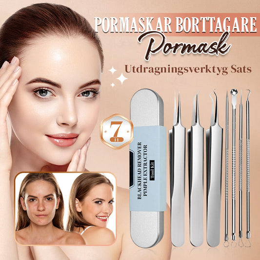 ⚕️ Professionell hudvård! ✨ Medicinskt stålkit för borttagning av pormaskar, 7 delar