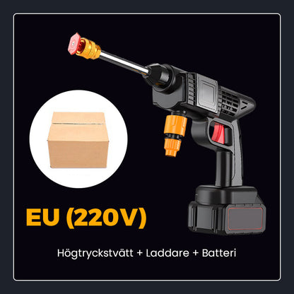 💦 69% RABATT 2025! ✨ Bärbar Sladdlös Högtryckstvätt - 20000mAh Batteri & 4 Munstycken för Bil, Cykel och Trädgård 🚗🌿