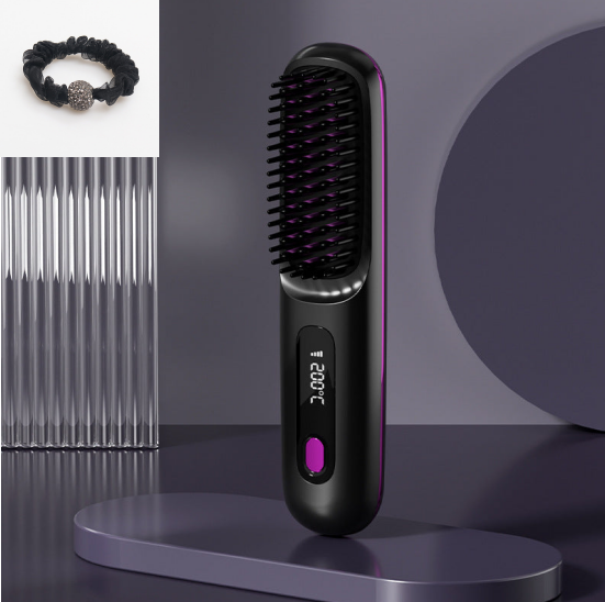 🔥Trådlös hårrätande kam med keramisk uppvärmning