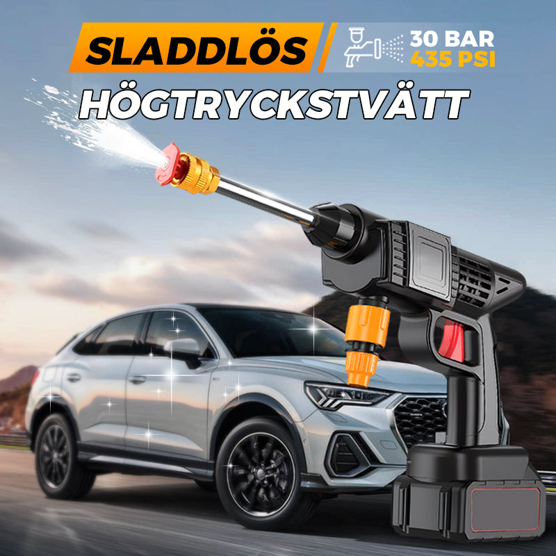 💦 69% RABATT 2025! ✨ Bärbar Sladdlös Högtryckstvätt - 20000mAh Batteri & 4 Munstycken för Bil, Cykel och Trädgård 🚗🌿