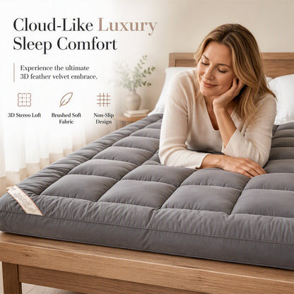 🛏️✨ Soft Quilted Mattress Topper – molnlik komfort, 3D-quiltning & andningsbart material för bättre sömn året runt ☁️💤
