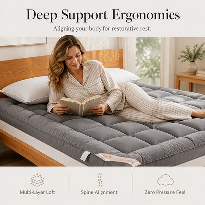 🛏️✨ Soft Quilted Mattress Topper – molnlik komfort, 3D-quiltning & andningsbart material för bättre sömn året runt ☁️💤
