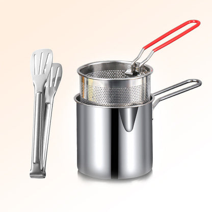 🔥 HETT ERBJUDANDE – 50 % RABATT! 🍳 Multifunktionell stekpanna i rostfritt stål 304 – fritera, steka, koka och stuva i en och samma gryta🍟