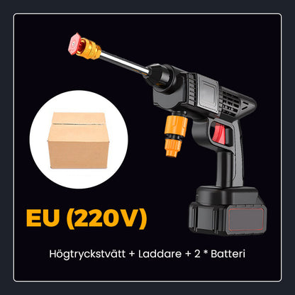 💦 69% RABATT 2025! ✨ Bärbar Sladdlös Högtryckstvätt - 20000mAh Batteri & 4 Munstycken för Bil, Cykel och Trädgård 🚗🌿