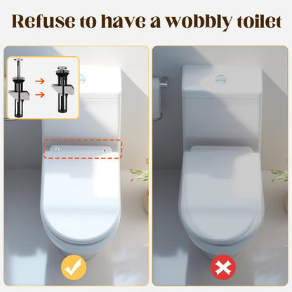 🔩KJØP 1 FÅ 1 GRATIS! 🚽 TOALETTSETESKRUER - Rustfritt stål og universal passform, inkludert skiftenøkkel for enkel montering, ekstra lang holdbarhet 🔧✨