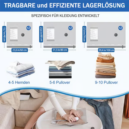 🎒 55% RABATT NU! ✨ USB Elektrisk Vakuumkompressionspåse - Rymdsparande Reslösning med Snabb Vakuumteknik för Klädlagring 📦✈️