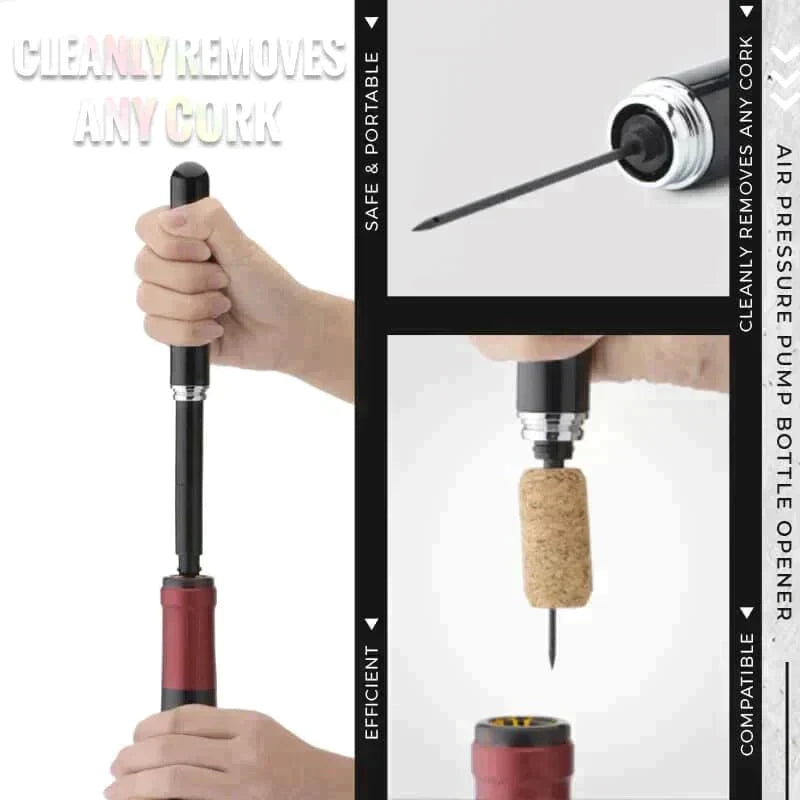 🍷 KJØP 2 FÅ 1 GRATIS! ⚡ Flaskeåpner med luftpumpe – Åpnes på 3 sekunder, stilig penndesign og inkluderer kran 🔧