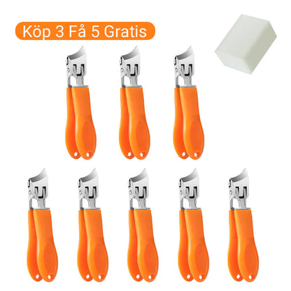👍KÖP 1 FÅ 1 GRATIS🔥Anti-stänk snedställd nagelklippare med bred öppning