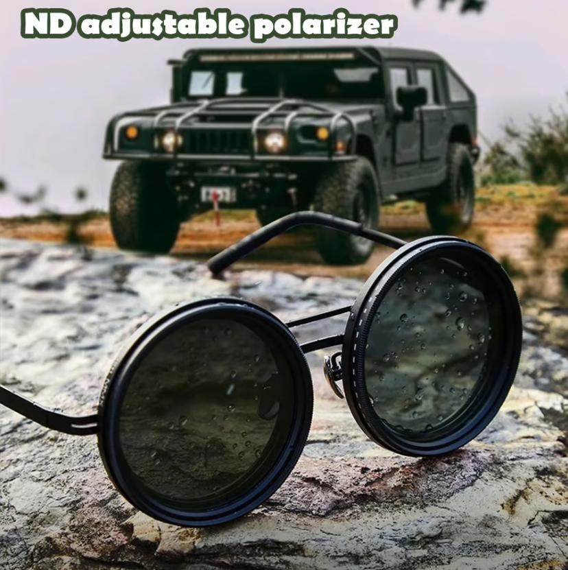 🕶️ 50 % RABATT NU! 🌞 Justerbara polariserade runda solglasögon – UV400-skydd, lätta och reptåliga ✨