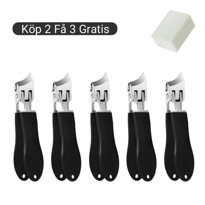 👍KÖP 1 FÅ 1 GRATIS🔥Anti-stänk snedställd nagelklippare med bred öppning