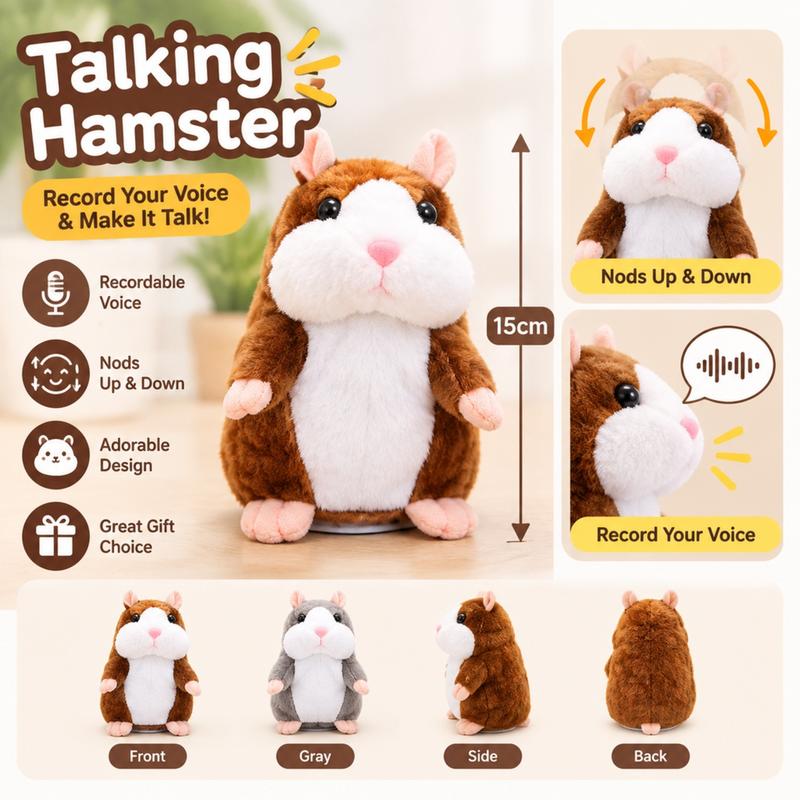 🐹✨ Pratande plyschhamster – upprepar det du säger, skakar på huvudet & sprider glädje i vardagen 💕🎶