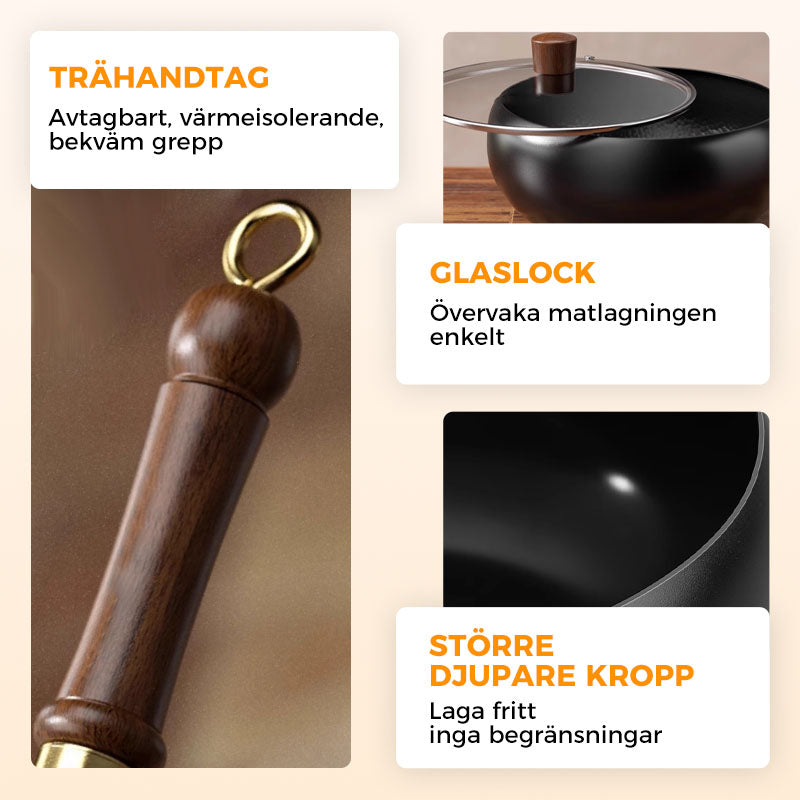 🍳🔥 Obelagd järnpanna – naturlig non-stick utan kemisk beläggning & hållbar matlagning ✨