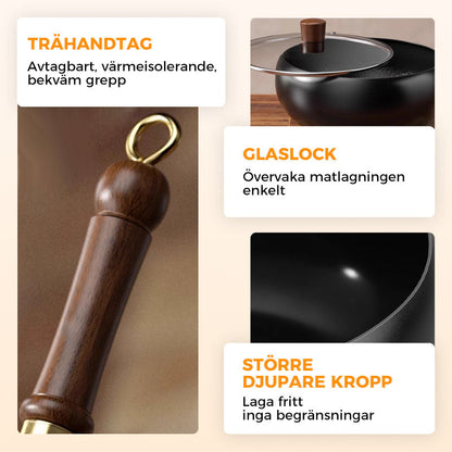 🍳🔥 Obelagd järnpanna – naturlig non-stick utan kemisk beläggning & hållbar matlagning ✨