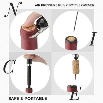 🍷 KJØP 2 FÅ 1 GRATIS! ⚡ Flaskeåpner med luftpumpe – Åpnes på 3 sekunder, stilig penndesign og inkluderer kran 🔧