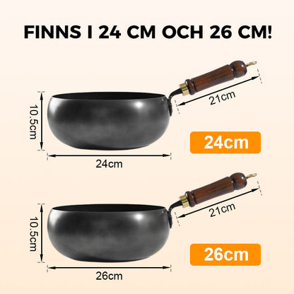 🍳🔥 Obelagd järnpanna – naturlig non-stick utan kemisk beläggning & hållbar matlagning ✨